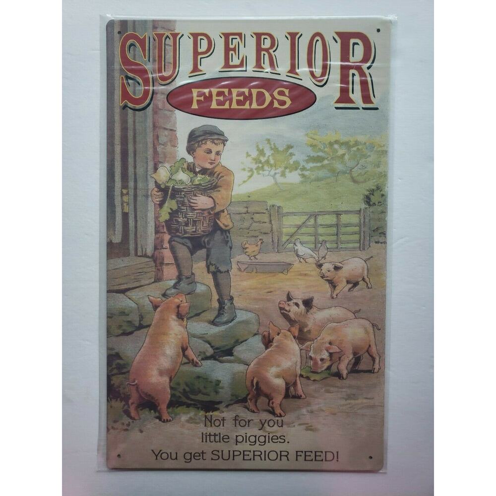 Superior Feeds 16 x10 Ohio Wholesale Inc.Rustic Retro‎ Metal Signs 28422